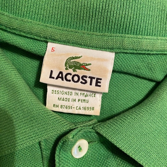 Lacoste Green Devanlay Short Sleeve Pique Polo Shirt - Picture 7 of 9